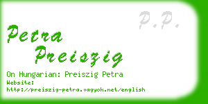 petra preiszig business card